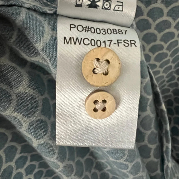 Faherty Short-Sleeve Stretch Playa Shirt in Fish Scale Redux Size Small NWT - Picture 12 of 12